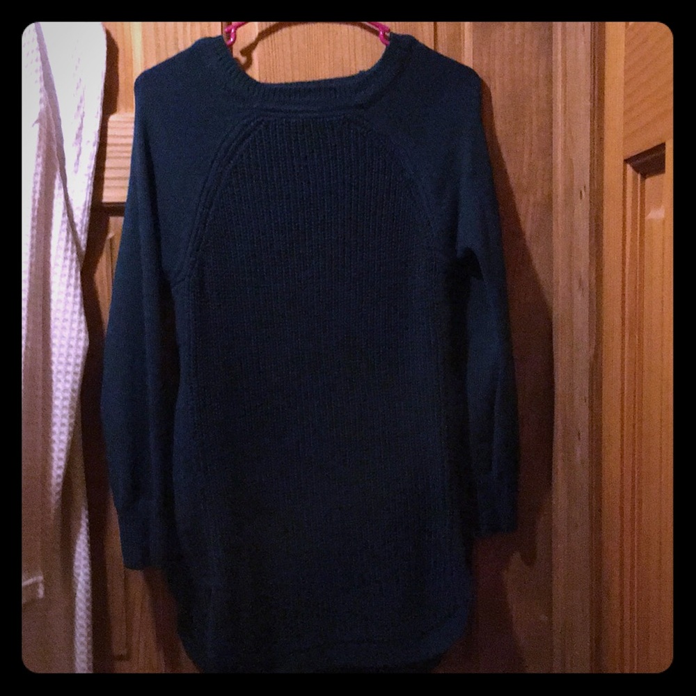 Dark green side zip sweater